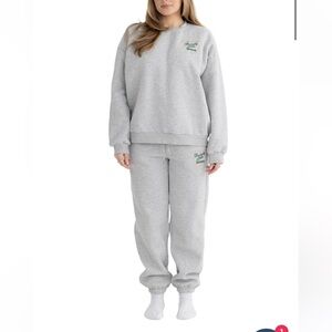 Gray Sweatshirt and Sweatpants Set